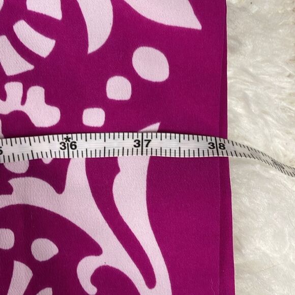 Banana Republic Ladies Fushia and White Scoop Neck Above Knee Dress Size 12 - Picture 9 of 11